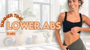 5 Min Lower Abs Pilates Workout at Home | No Equipment, Deep Core Burn
