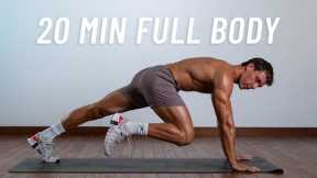 20 Min Full Body Workout - Build Strength & Burn Fat At Home (No Equipment + No Jumping)