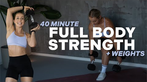 40 MIN FULL BODY STRENGTH | With Weights | 2 circuits | No Jumping