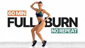 60 MIN FULL BODY FAT LOSS CARDIO HIIT WORKOUT | At Home | No Equipment | No Repeats