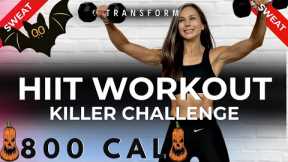 60-MIN KILLER HIIT WORKOUT🩸 cardio, total body sculpt, fast weight loss + abs 🩸 HALLOWEEN WORKOUT