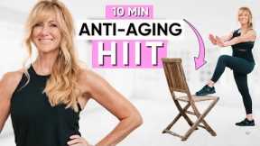 10 Minute HIIT Workout You Can Do With a Chair! 🔥