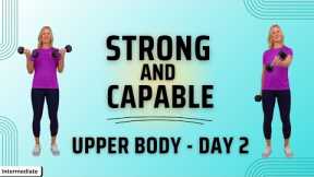 20-Minute Standing Upper Body Workout with Dumbbells | No Floor