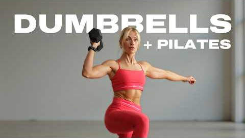 35 Min. Dumbbells Plus Pilates Workout | Full Body Strength At Home