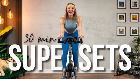 30 min FAT BURNING Supersets Indoor Cycling Workout