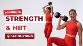 30-Minute Full Body HIIT Workout with Dumbbells | At-Home Strength + Cardio Burn