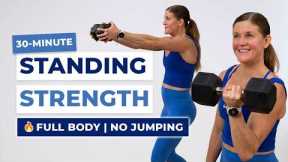 30-Minute Full-Body STANDING Workout | Dumbbell-Only