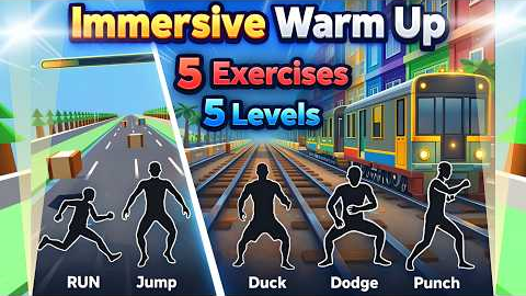 Immersive Interactive Warm-Up | Subway Runner | Full Body Workout