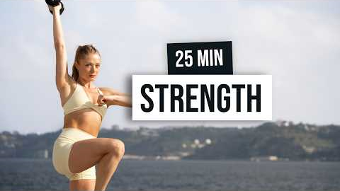 25 MIN STRENGTH WORKOUT - Full Body With Weights, No Jumping, Dumbbell Workout At Home