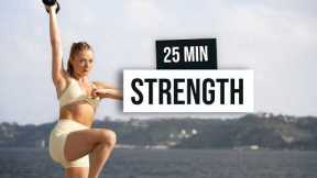 25 MIN STRENGTH WORKOUT - Full Body With Weights, No Jumping, Dumbbell Workout At Home