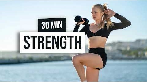 30 MIN HIP HOP - Full Body Strength With Weights, (Intermediate), Home Workout