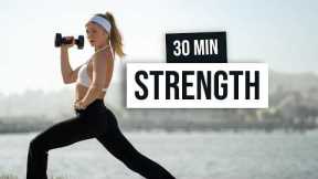30 MIN POP Music - Full Body Strength With Weights, Home Workout