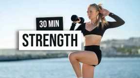 30 MIN HIP HOP - Full Body Strength With Weights, (Intermediate), Home Workout