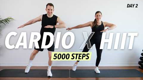 5000 Steps Fat Burn – 30 Min Cardio HIIT Workout at Home (No Equipment)