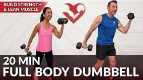 20 Min Strength Training at Home Dumbbell Workout - Full Body Workout for Women & Men with Weights