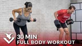 30 Minute Full Body Workout with Dumbbells - Home Strength Training Total Body Workout with Weights