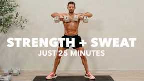 25 Min Full Body Dumbbell Workout | No Repeats, No Jumping