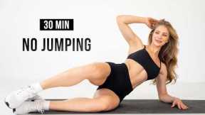 30 Min FULL BODY DUMBBELL WORKOUT (No Jumping + No Repeat!)