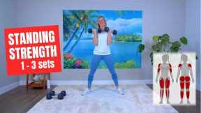 30 Minute Strength Training at Home for Women 50+ | Standing Dumbbell Workout