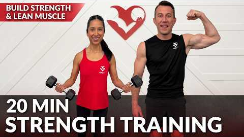 20 Min Strength Training at Home Full Body Dumbbell Workout - Weight Training for Women & Men