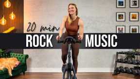 20 min  HIGH BURN Rock Themed Indoor Cycling Workout