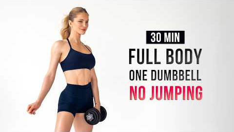 30 Min FULL BODY Workout | 1 Dumbbell (No Jumping)