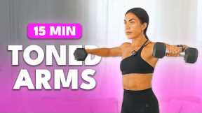 15 Min Upper Body Dumbbell Workout (NO REPEAT) | Tone Arms & Shoulders at Home