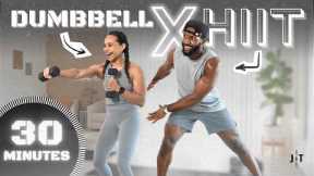 30 Minute Full Body Dumbbell X Bodyweight HIIT Workout [All Standing]